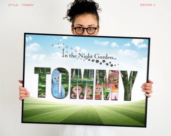 Personalised In The Night Garden Name Print • Igglepiggle Upsy Daisy Kids Wall Art • Custom Quote Option • Nursery Gift