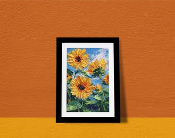 Vibrant Floral Oil Painting Art Prints | Spring Bloom Wall Art | Set of 1, 2, 3, or 5 | Framed Botanical Portrait Prints