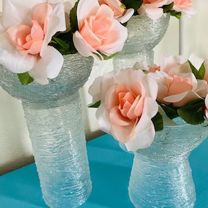 Textured hand made vases set