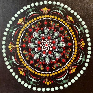 Christmas Mandala canvas painting