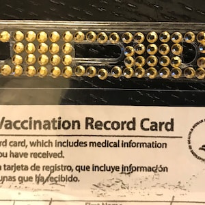 Porta cartão de registro de vacinação COVID-19