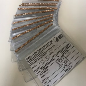 COVID-19 vaccination record card holder bling (10 pack)