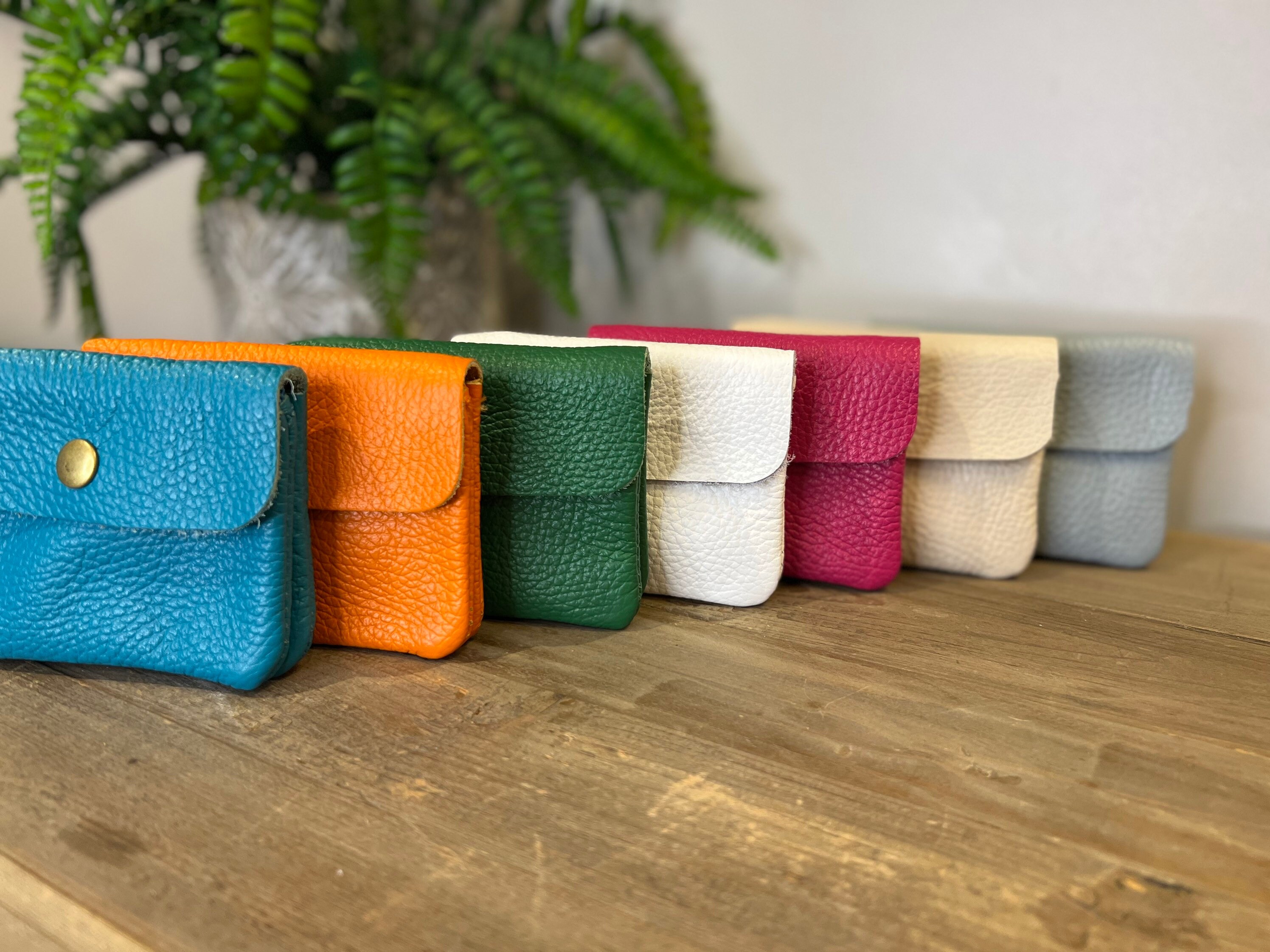 Genuine Leather Coin Card Purse Zip Wallet Made in Italy Etsy UK