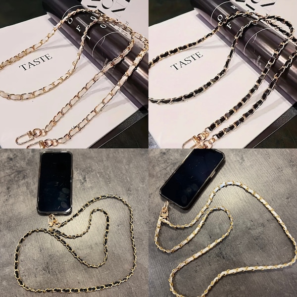 Phone chain/Phone leash/Phone strap/Pearl chain/Chain necklace/Phone case lanyard/Phone lanyard/Crossbody mobile phone chain