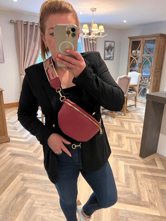 Burgundy sling bag hot sale