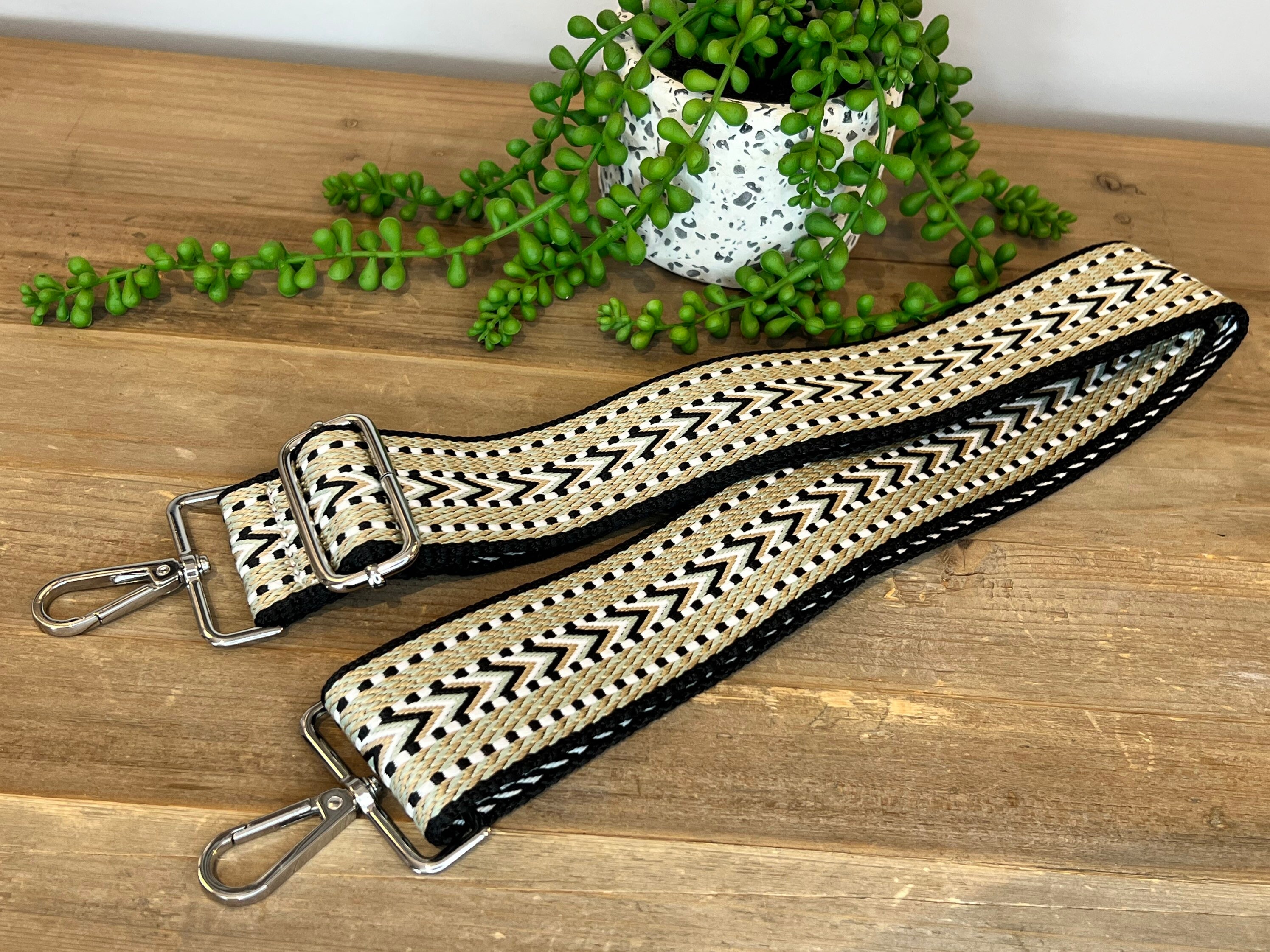 Adjustable Strap for Purses, Guitar Purse Strap Crossbody, Replacement Strap, Shoulder Bag Strap, Handbag Strap with Hardware, Boho Strap