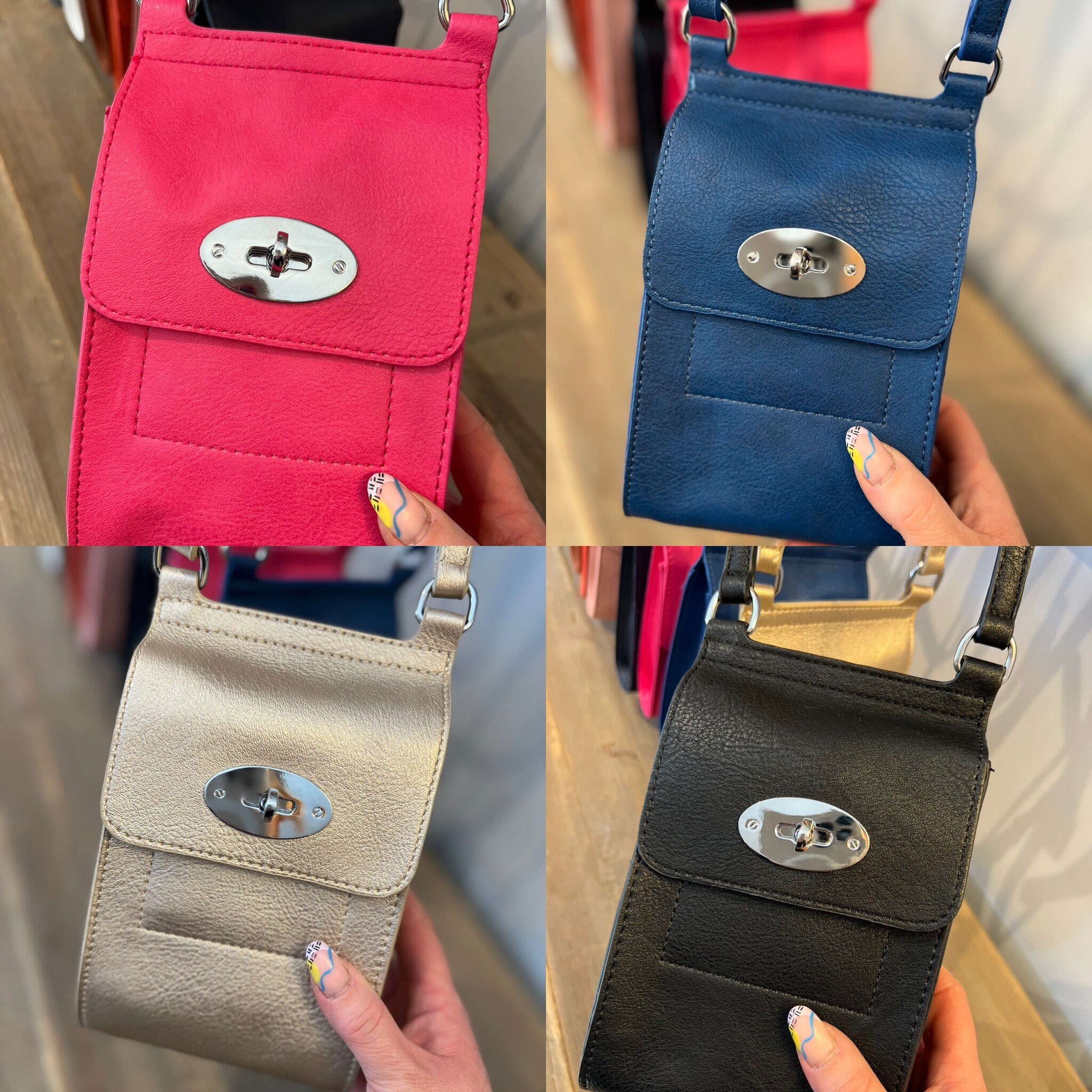 Faux Leather Phone Purse Carry Messenger Bag Crossbody Etsy UK