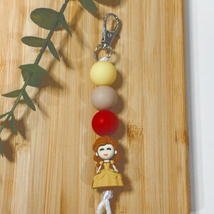 Belle Inspired Beaded Keychain | Princess Bag Charm
