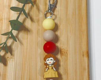 Belle Inspired Beaded Keychain | Princess Bag Charm