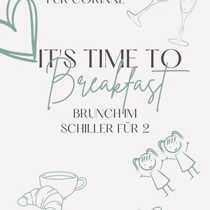 Voucher Brunch of ontbijt voor haar voor hem Verjaardag Inwijdingsfeest Cadeau Vrienden JPG, PDF, SVG, Canva. Binnen 24 uur