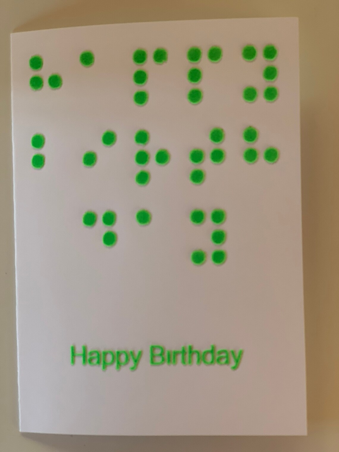 Handmade Greeting Cards in Braille. the Colors Can Be Changed Etsy