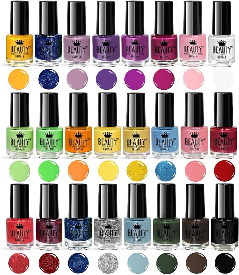 48 x Nail polish varnish set 48 Different Bright modern colours Display Box Ideal for a gift image 5