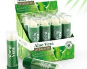 12 x Lip Balm Aloe Vera Lip Care Lipstick Full Size Hydrates and Softens Lips UK