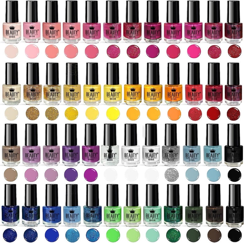 48 x Nail polish varnish set 48 Different Bright modern colours Display Box Ideal for a gift image 1