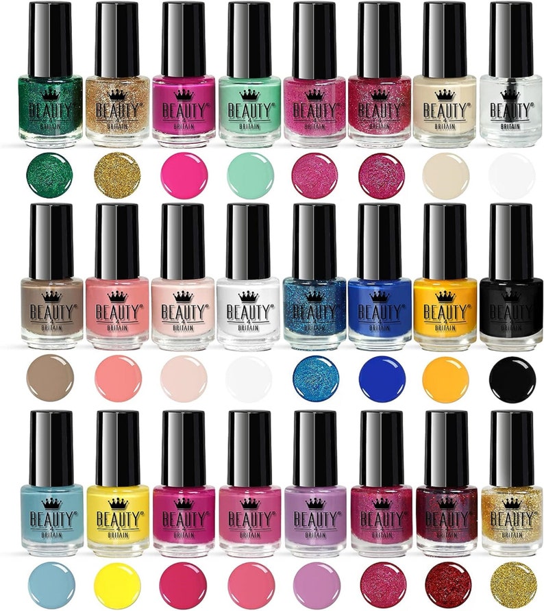 48 x Nail polish varnish set 48 Different Bright modern colours Display Box Ideal for a gift image 4