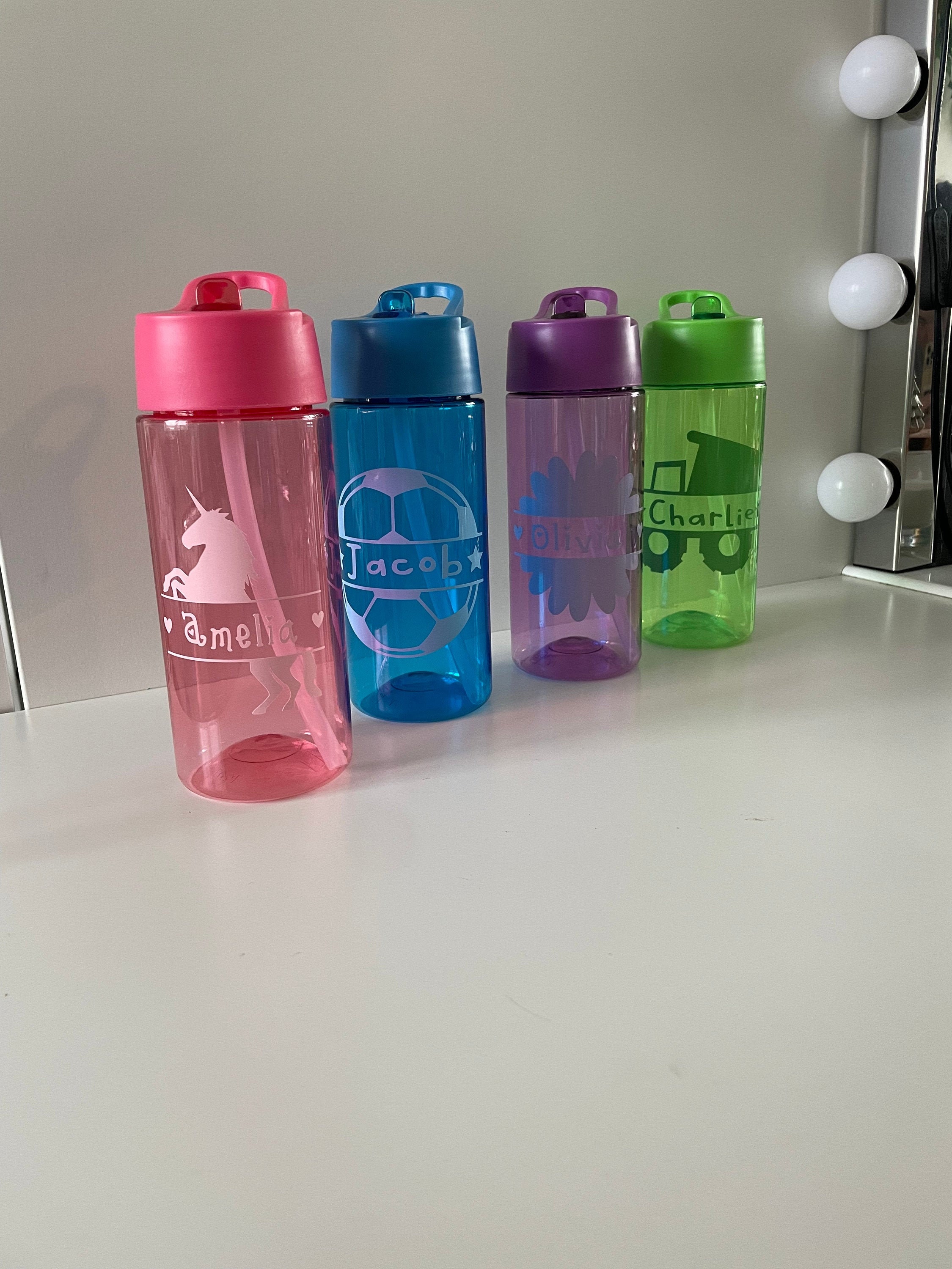 Personalised Name Children's Water Bottle Etsy