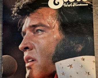 The Illustrated Elvis, 1976 Vintage Pictorial Biography Large Paperback Book by W.A.  Harbinson