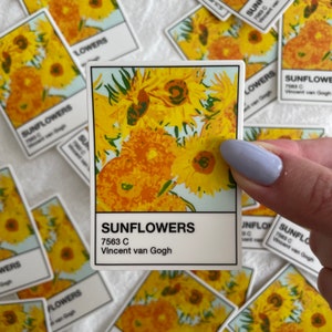Van Gogh Sunflowers Planner/Laptop Sticker | Matte Vinyl Die-Cut Sticker
