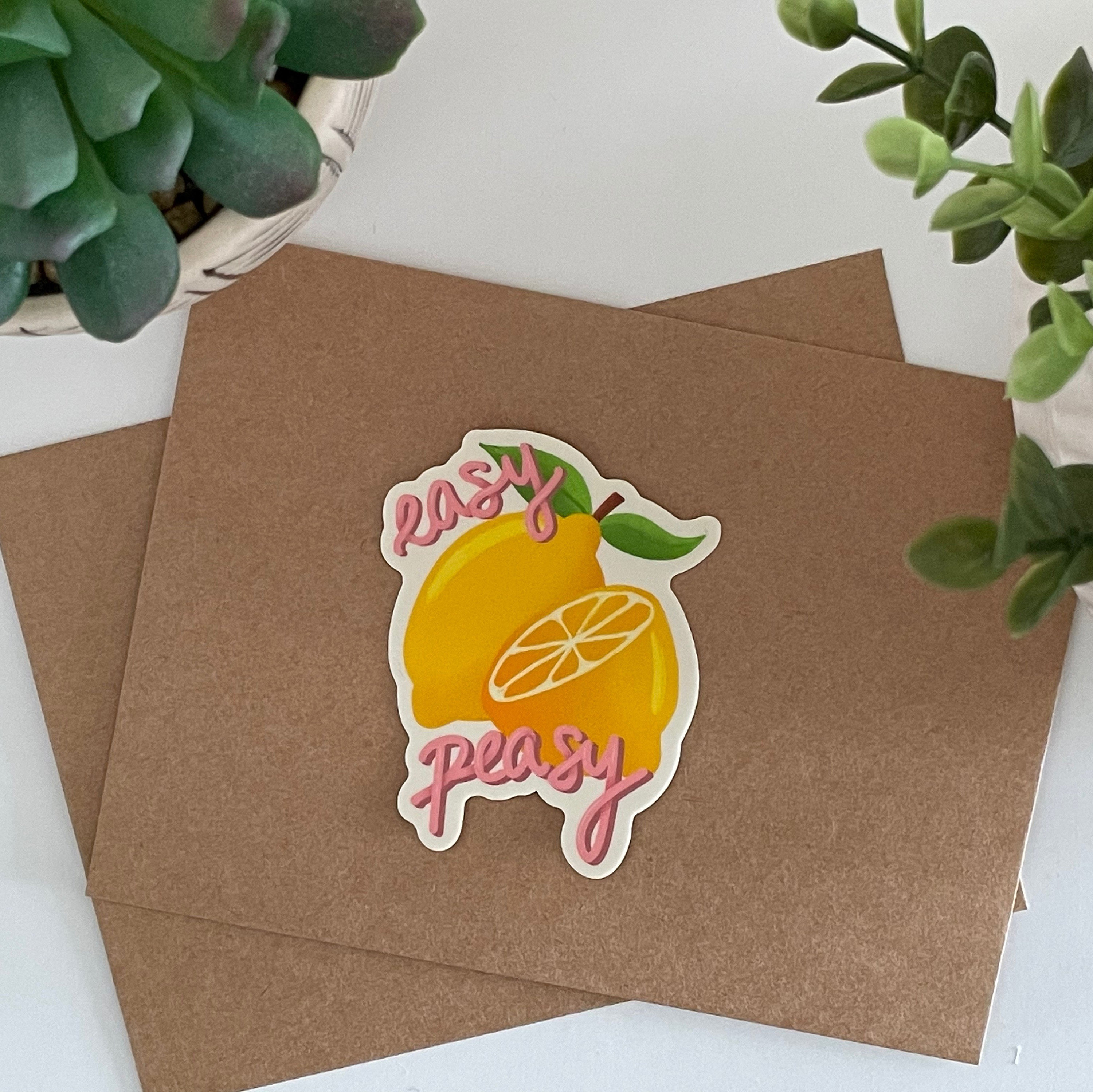 Easy Peasy Lemon Illustrated Planner/Laptop Sticker Semi Etsy