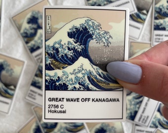 Hokusai Great Wave Off Kanagawa Planner/Laptop Sticker | Matte Vinyl Die-Cut Sticker