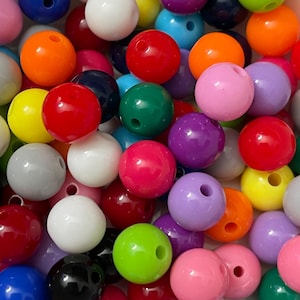 100 geassorteerde ondoorzichtige kauwgomballen: kawaii acrylkralen van 10 mm