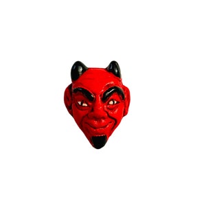 Large Devil Head Beads, Peruvian Ceramic Beads, Spooky Devil heads, Halloween Themed Beads, Demon Head