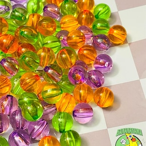 80 stuks acryl/kunststof geassorteerde kleurenmix: 10 mm