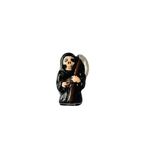 Grim Reaper Ceramic Beads: Hand-Painted Peruvian Devil Jewelry