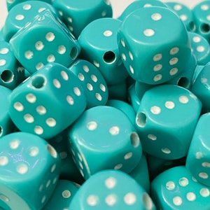 10-Piece Acrylic Dice Beads: 10mm Kandi Rave Beads