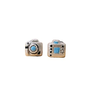 Photographic Camera Beads, Peruvian Ceramic Beads, Photography Jewelry, Camera Jewelry, Photography