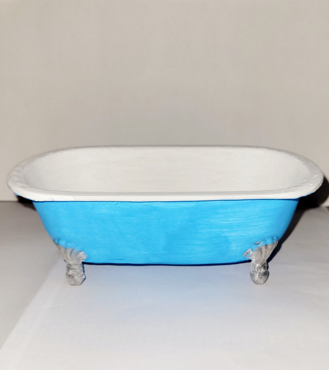 Blue Miniature Clawfoot Tub Custom Dollhouse Clawfoot Tub 112 Etsy