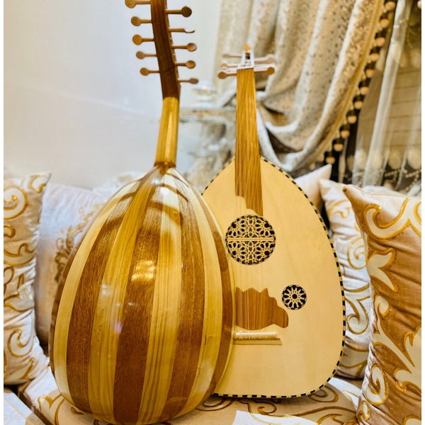 Large Oud Lute Music Instrument, 11 Strings Tunes Handmade Professional Oud Instrument, Arabic Oud, Wood Musical Instrument HandCrafted