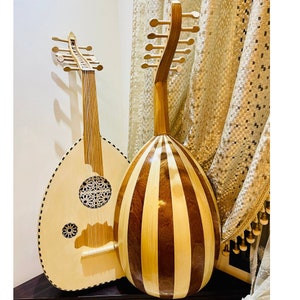 Large Oud Lute Music Instrument With 11-Strings Tunes, Handmade Professional Oud Plus Case. Arabic Oud, Wood Musical Instrument HandCrafted