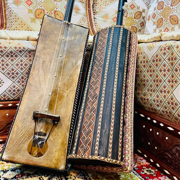 Moroccan Pro Gnawa instrument, Gnawa Music, Handmade Guembri with Extra Gut String, traditional Moroccan gnaoua, Ganbri Sentir