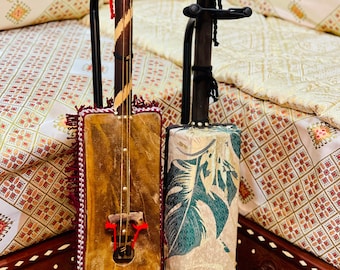 Marokkaans Pro Gnawa-instrument, Gnawa-muziek, handgemaakte Guembri met extra darmsnaar, traditionele Marokkaanse gnaoua, Ganbri Sentir