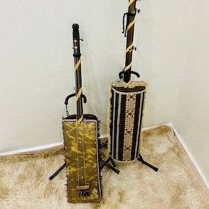 Moroccan Pro Gnawa instrument, Gnawa Music, Handmade Guembri with Extra Gut String, traditional Moroccan gnaoua, Guembri Sentir