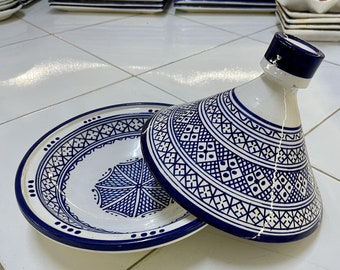 Tajín de cerámica marroquí hecho a mano / Utensilios de cocina, Tajine de arcilla decorativo