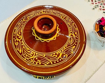 Large Tagine For Cooking, 100% Handmade Ceramic Tajine For Your Kitchen, Large Cooking Pot, Clay Cookware, Pottery Tagine, Kitchen Utensils.