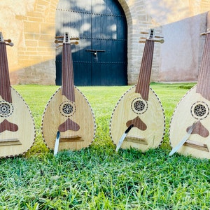 Petits airs de cordes d'instrument de musique de luth, instrument de musique fabriqué à la main, oud arabe fait main, oud professionnel de corne de vache image 5