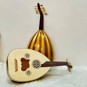 Large Oud Lute Music Instrument With 11-Strings Tunes, Handmade Professional Oud With Case, Handcrafted Lute Oud, Ideal for Beginners & Pros