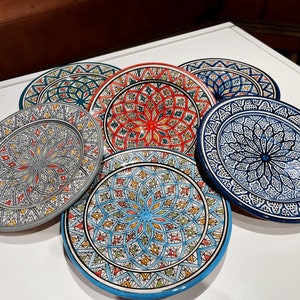 Ceramic Plates Handmade And Hand-Painted Plates Pottery Plates Home and Deco Moroccan kitchen Moroccan Wall Art