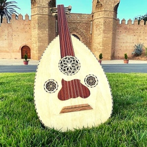 Premium Quality Oud Lute Music Instrument With 11-Strings Tunes Handmade, Arabic Oud Music Oriental, Wood Musical Instrument HandCrafted