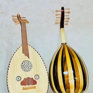 Large Lute Oud Wood Musical Instrument With 11-Strings Tunes, Handmade Arabic Oud Music Oriental, Wood Musical Instrument HandCrafted