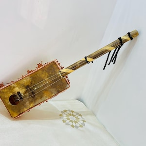 Instrument Professional Moroccan gnaoua Music, Handmade Guembri Hejhouj Sentir, Soulful Guembri Gnaoua Bass, Traditional Guembri Sound