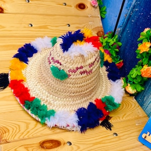 Moroccan Straw Hats Handmade from Natural Palm Leaves, Beach Hat, Sun Hat, Round Hat, Summer Hat, Garden Ha,Traditional Unisex Summer hat,