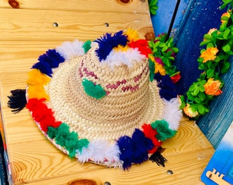 Chapeaux de paille marocains faits à la main à partir de feuilles de palmier naturelles, chapeau de plage, chapeau de soleil, chapeau rond, chapeau d'été, jardin Ha, chapeau d'été traditionnel unisexe,