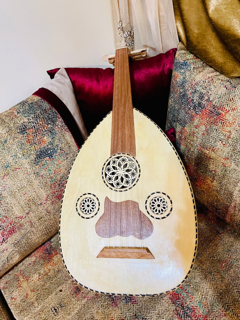 Large Lute OUD Wood Musical Instrument 11 Strings Tunes Etsy
