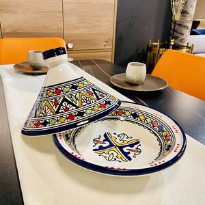 Grand pot à tajine en céramique, tajine marocain fait main