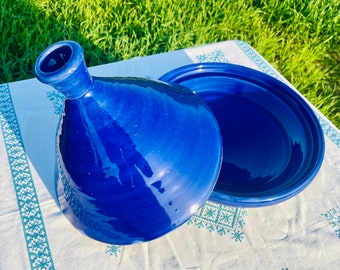 Marokkanische Tagine, handbemalte Keramik Tajine, handgefertigte Tagine zum Servieren, Keramiktopf, dekorative Tajine, Küchengeschirr