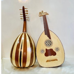 Large Oud Lute Music Instrument With 11-Strings Tunes, Handmade Professional Oud With Case, Professional Quality, Ideal for Beginners & Pros